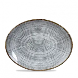 Churchill Studio Prints Stone Grey Orbit Oval Tallrik 25,5x31,7cm