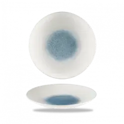 Churchill Raku Topaz Blue Bamboo Deep Tallrik 25,3cm