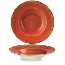 Churchill Stonecast Orange Profile Wide Rim Bowl Large 28cm