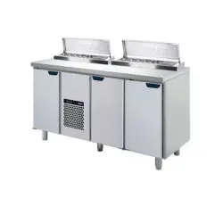 Kallskänksbänk Porkka med 3 dörrar - 1660x650x900mm