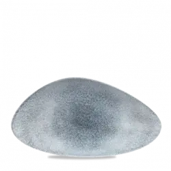 Churchill Raku Topaz Blue Triangle Chefs Tallrik 18,8x35,5cm