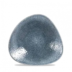 Churchill Raku Topaz Blue Triangle Shallow Bowl 21cm