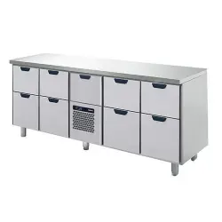 Barkylbänk Porkka med 9 lådor - 2060x650