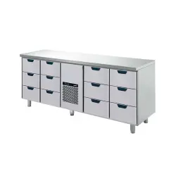 Kylbänk Porkka med 12 lådor - 2060x650