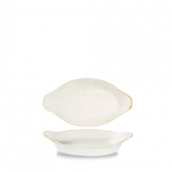 Churchill Stonecast Barley White Small Oval Eared Dish 11,3x20,5cm