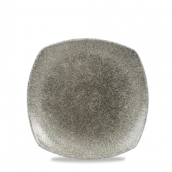 Churchill Raku Quartz Black X Squared Square Tallrik 21,5cm