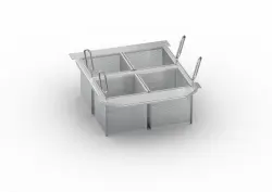 Set med 4 perforerade portionskorgar - iVario 2-XS