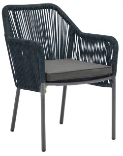 Baleric Chair - Charcoal/navy