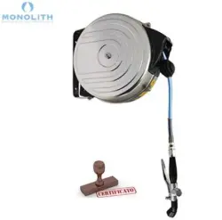 Väggmonterad 10m slang / spolarm för rengöring från italienska Monolith