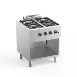 Gasspis med 4 brännare, 700x718x850mm