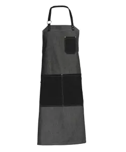 RAW Bröstlappsförkläde - Svart denim - Kentaur