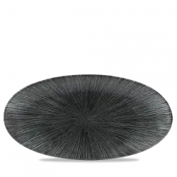 Churchill Studio Prints Agano Black Oval Chefs Tallrik 17,3x34,7cm