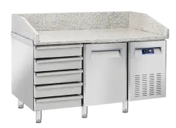 Pizzabänk med 1dörr och neutral lådor