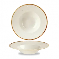 Churchill Stonecast Barley White Profile Wide Rim Bowl Med 24cm