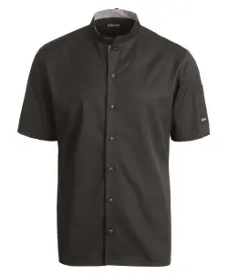 Kock-/serviceskjorta kort ärm - Svart - Kentaur