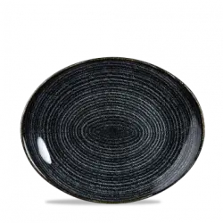 Churchill Studio Prints Charcoal Black Orbit Oval Tallrik 27cm