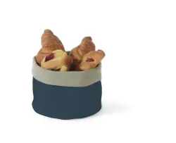 Breadbag round dark grey - cotton 150x150 mm