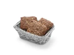 Rectangular basket - 190x120x60 mm stone wash PP