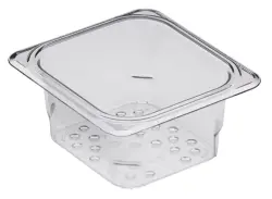 Perforerad kantin GN 1/6 Polykarbonat Transparent Cambro Camwear