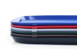 Bricka, grön, i plast från Hendi