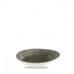 Churchill Raku Quartz Black Round Round Dish 14,5x16cm