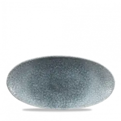 Churchill Raku Topaz Blue Oval Chefs Tallrik 15x29,9cm