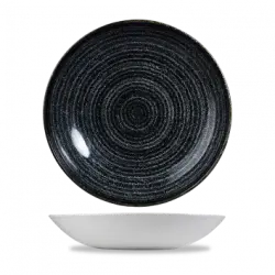 Churchill Studio Prints Charcoal Black Evolve Djup Tallrik 24,8cm