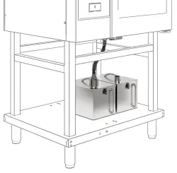 Kit för fettuppsamling med öppen stativ (2 tankar och tömningsventil)