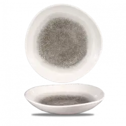 Churchill Raku Quartz Black Round Trace Bowl 25,3cm