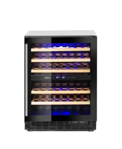 Vinkyl med två zoner - 46 flaskor 133 l 230V 90W