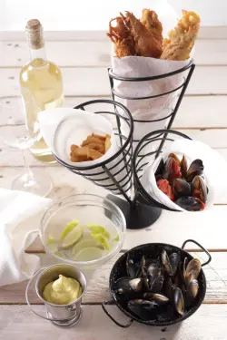 Chips bag holder black - with 3 holders