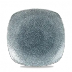 Churchill Raku Topaz Blue X Squared Square Tallrik 26,5cm