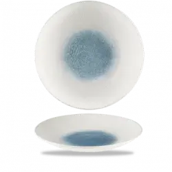 Churchill Raku Topaz Blue Bamboo Deep Tallrik 27cm