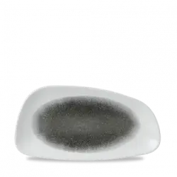 Churchill Raku Quartz Black Chefs Geo Tallrik 15,5x30cm