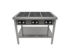 Induktionsspis pro, 6 runda plattor, Ø270mm, 1190x800x900mm, Norqi