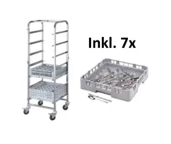 Diskkorgsvagn inkl 7 diskkorgar