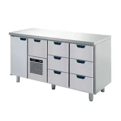 Kylbänk Porkka med 7 lådor och 1 dörr - 1660x650