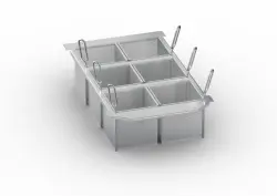 Set med 6 perforerade portionskorgar - iVarios 2-S