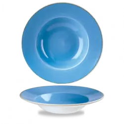 Churchill Stonecast Cornflower Blue Profile Wide Rim Bowl Large 28cm