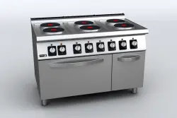 Spis med 6 runda plattor och ugn