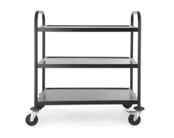 Serveringsvagn - matt svart s.s. 910x590x950 mm