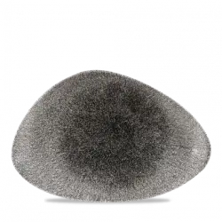 Churchill Raku Quartz Black Triangle Chefs Tallrik 20,5x30,5cm