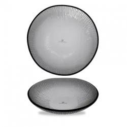 Churchill Dusk Glass Round Bamboo Bowl 22Cm