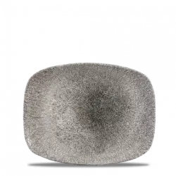 Churchill Raku Quartz Black Chefs Oblong Tallrik 20,2x26,1cm