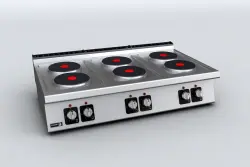 Bänkspis med 6 runda plattor