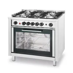 Gas cooker 5-pits KCV96P - with electric oven GN 1/1