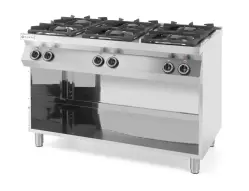 Gas cooker - 6-burner open stand