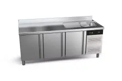 Kylbänk 600 med 3 dörrar och ho - 2017x600x850mm - Fagor