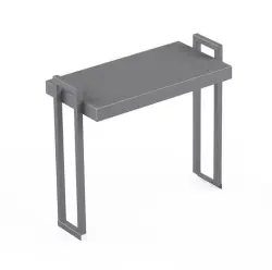 Överhylla med värme för bänk - måttbeställd