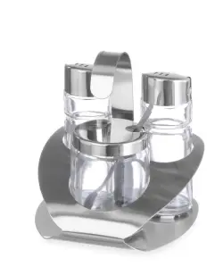 Condiment set 3-piece - pepper, salt, mustard